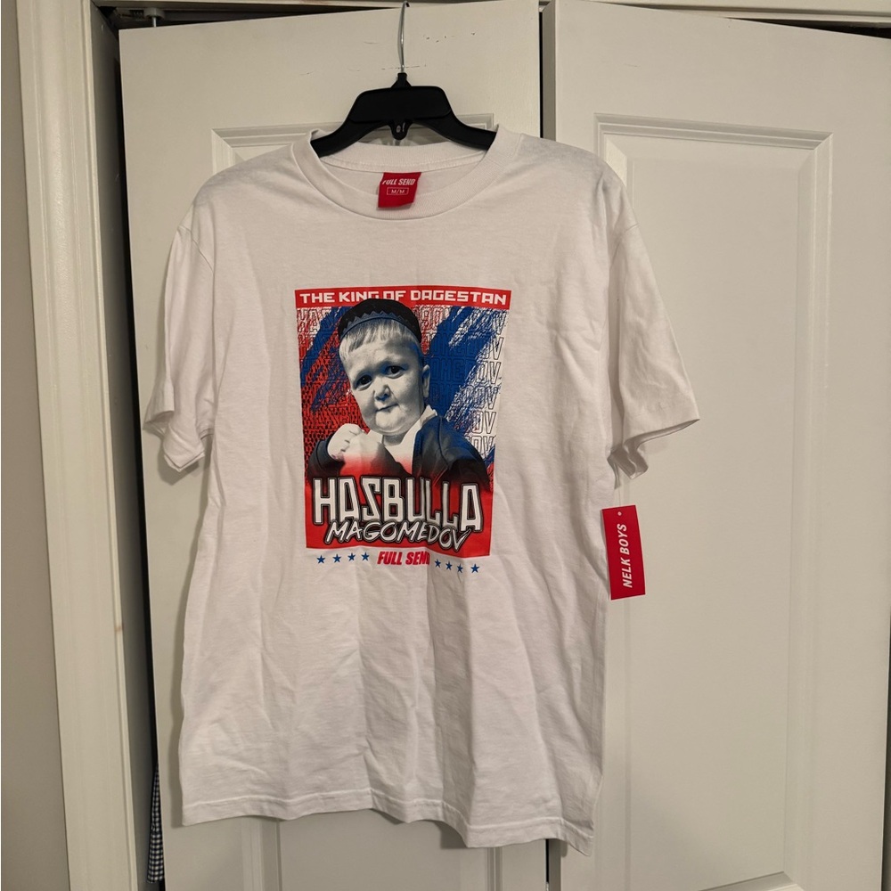 White Graphic T-Shirt Hasbulla Nelk